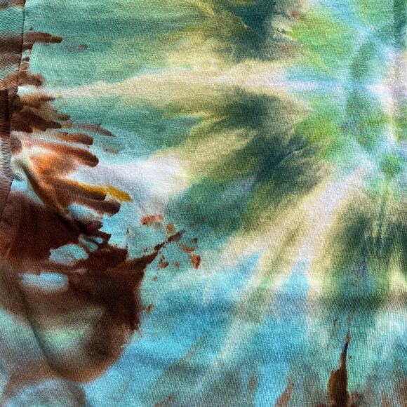 Ice Dyed Unisex T-shirt - Tie Dye Geode - Pink Blue Gray - Handmade (Small) - Picture 10 of 11